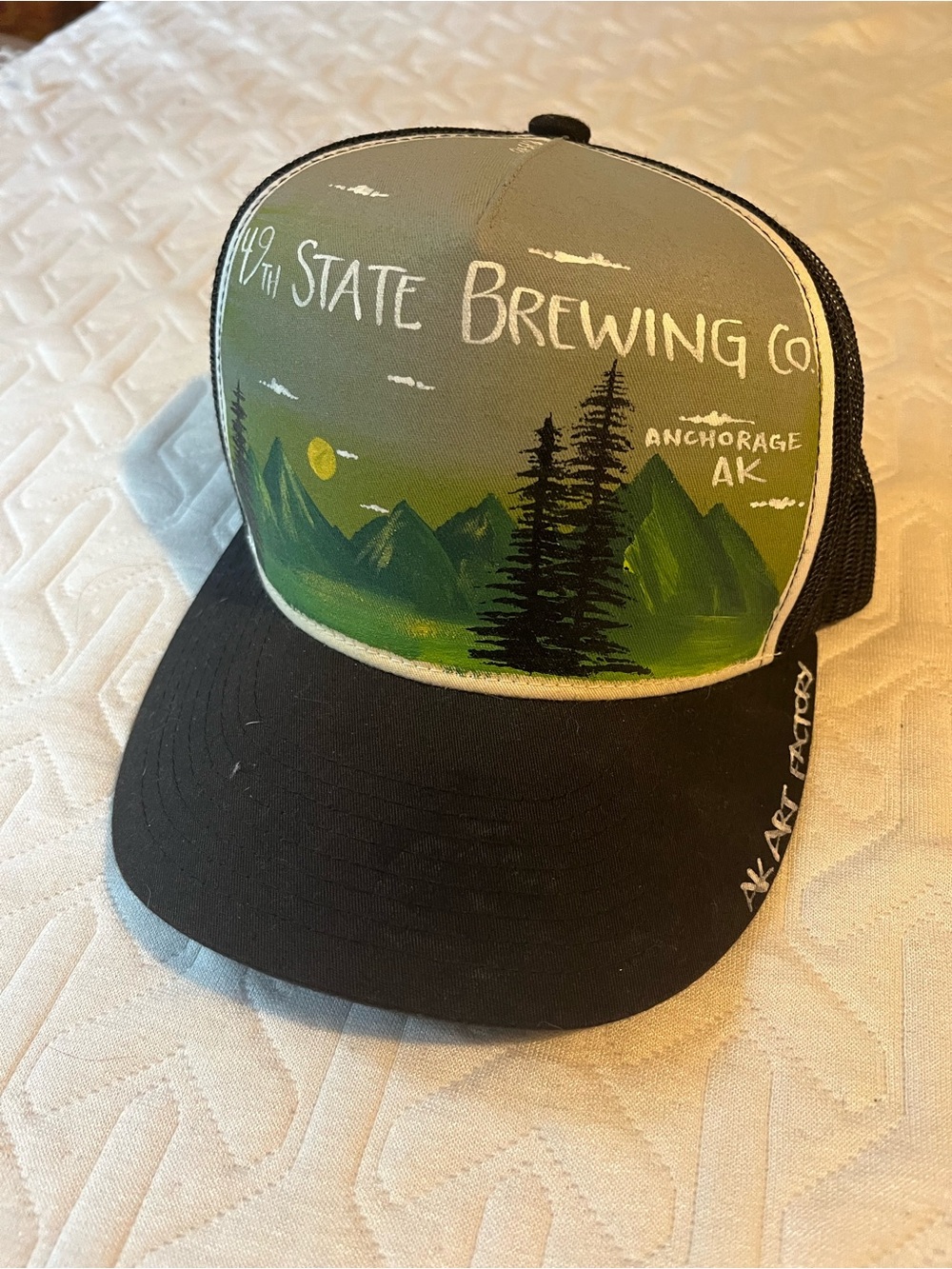 409th State Brewing Co. Anchorage AK Trucker Hat - Green & Black